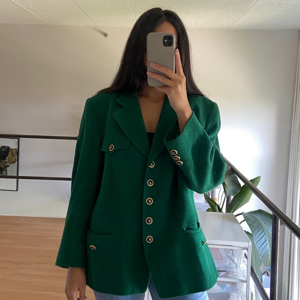 Vintage Basler green wool blazer